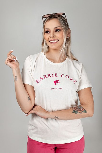 Camiseta T Shirt Barbie Core Feminina Adulto Algodão 2023